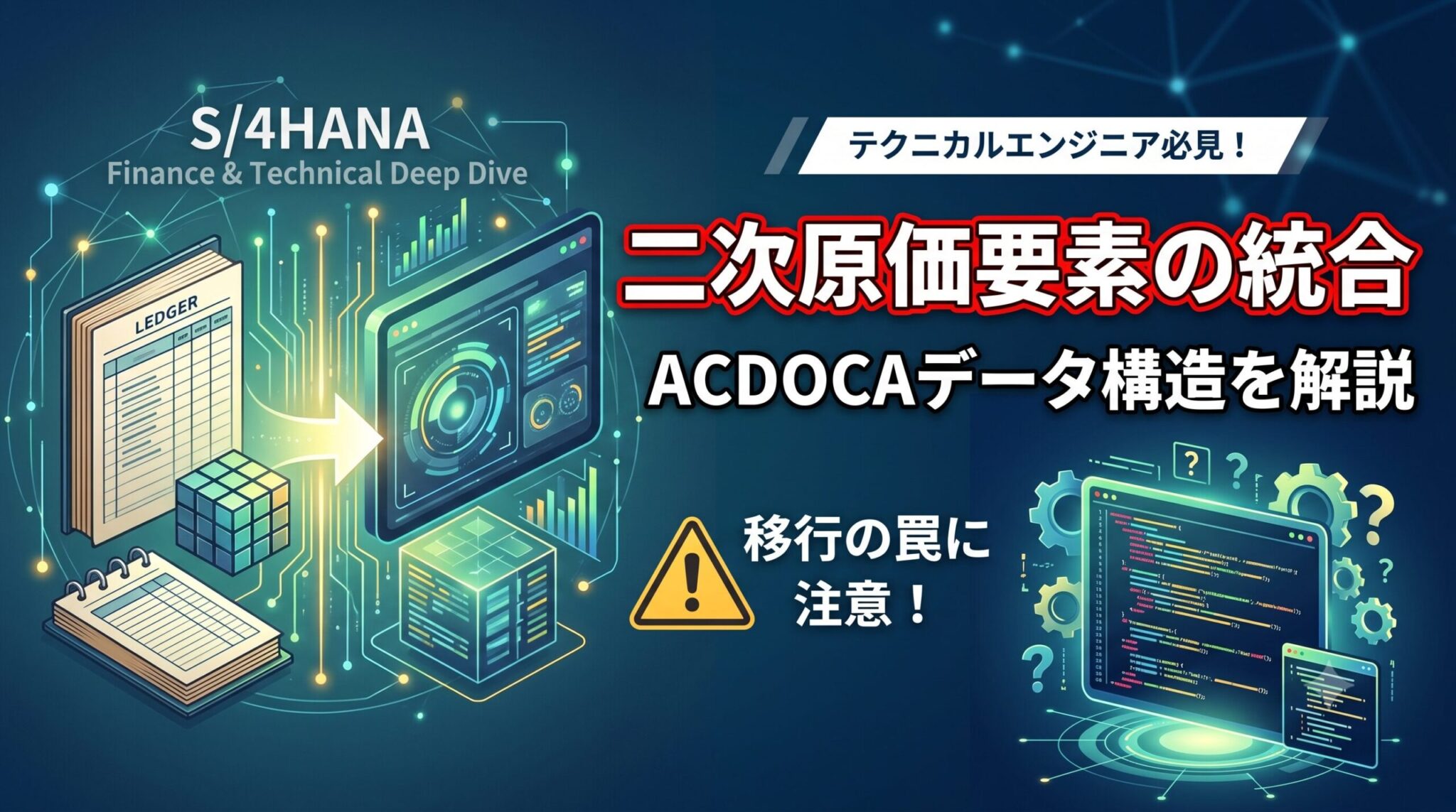 S/4HANAで統合された「二次原価要素」ACDOCAでの保持形式と、旧アドオン移行でハマる開発の罠 | SAP TRIP